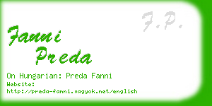 fanni preda business card